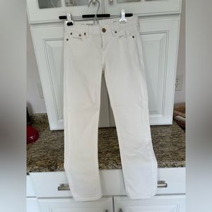 Straight leg women’s jeans cropped size 24 inseam 24” j crew white